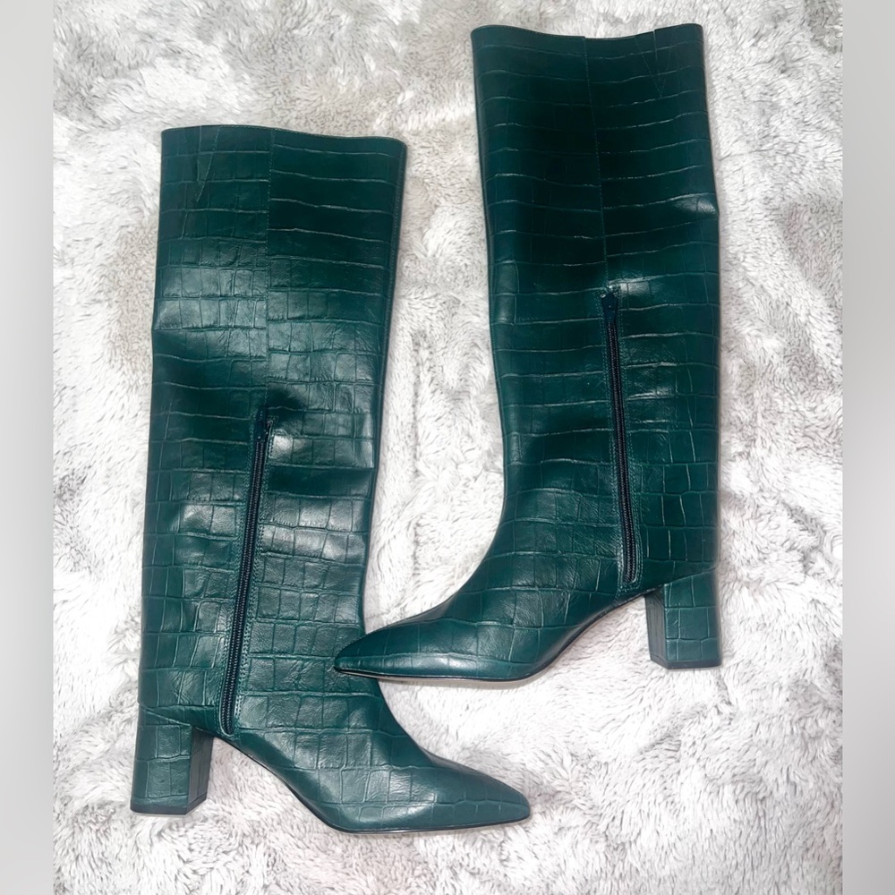New Kurt Geiger women's croc knee high boots . Size 8